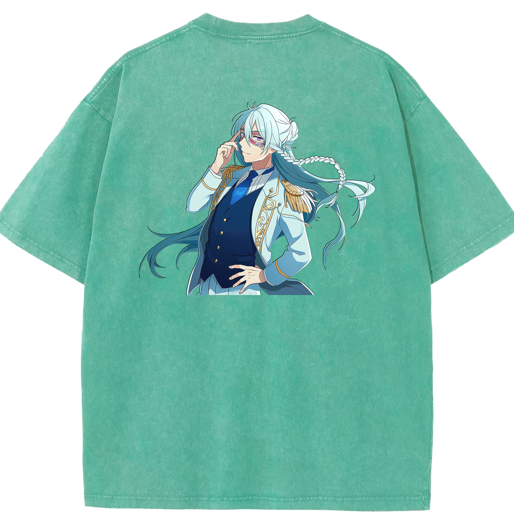 （画像用） あんさんぶるスターズ! Ensemble Stars 綿100% ヴィンテージ風 半袖Tシャツ（背面プリント）
